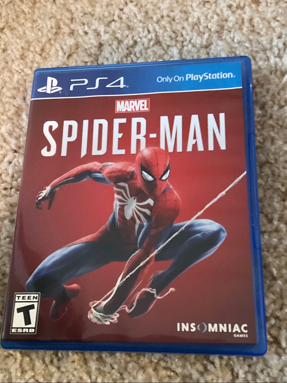 Marvel Spider-Man PS4 Video Game - Red & Blue Artwork